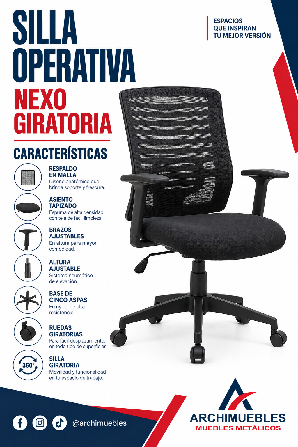 Ficha técnica de Nexo Giratoria Archimuebles